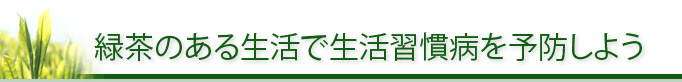 緑茶のある生活で生活習慣病を予防しよう